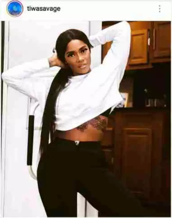 Tiwa Savage Gets A Tattoo On Her Stomach, Falz And Don Jazzy Reacts (Photos)